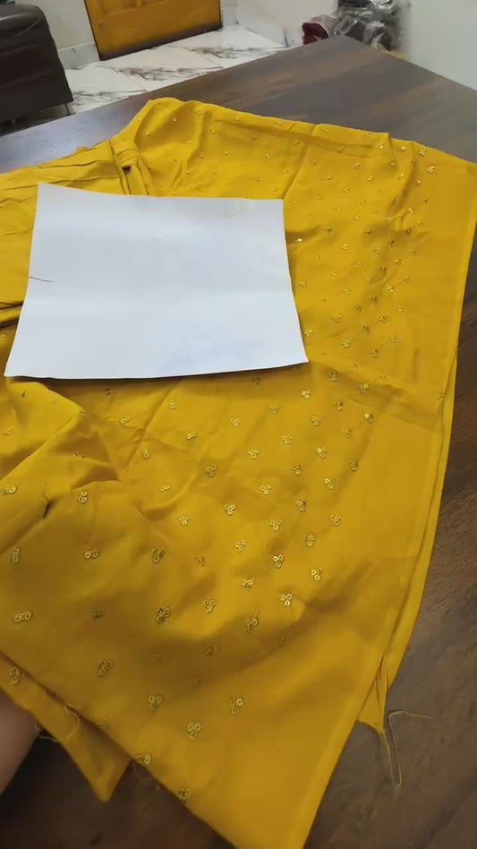 Maria b 💯 percent original raw silk embroidered shirt and plain trouser 2 pc