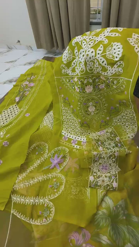 Nureh by Riaz arts luxury embroided lawn 3pc