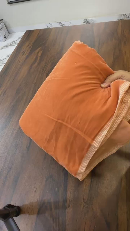 Peach / candy orange 9000 micro velvet 2 pc