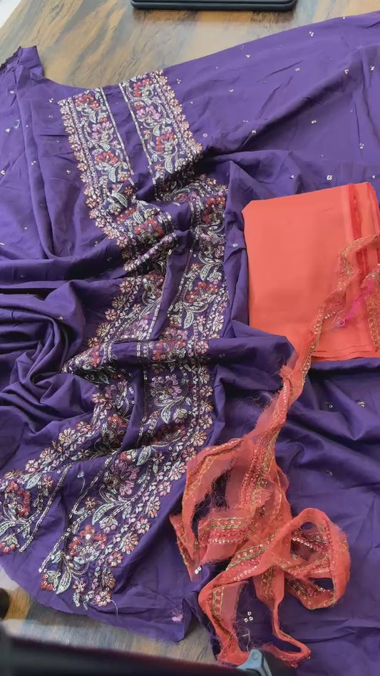 Batik embroidered 2 pc