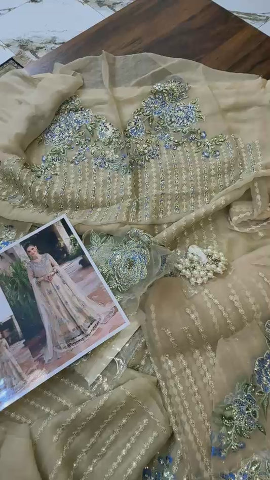 Mushq roheenaz luxury embroided chiffon 3pc