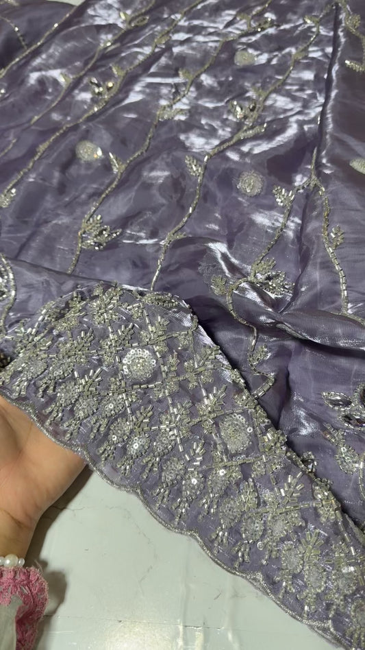 Turkish wedding cut dana sheesha silk shirt and duppata code d