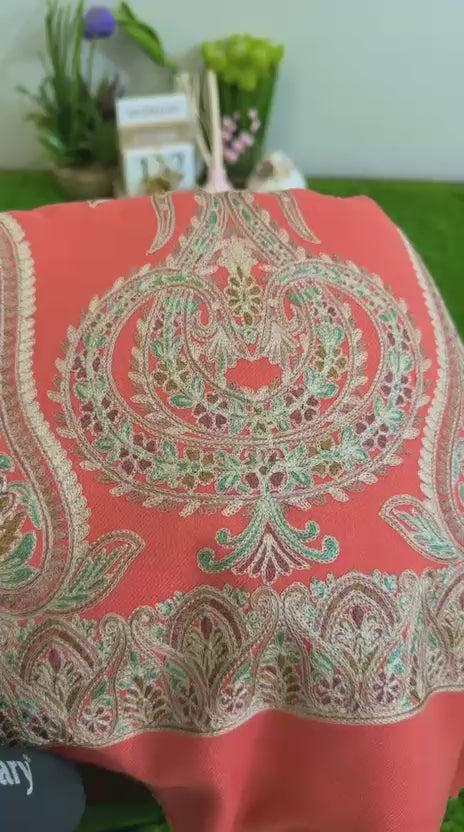 Woolen kashmiri winter embroidered 3pc