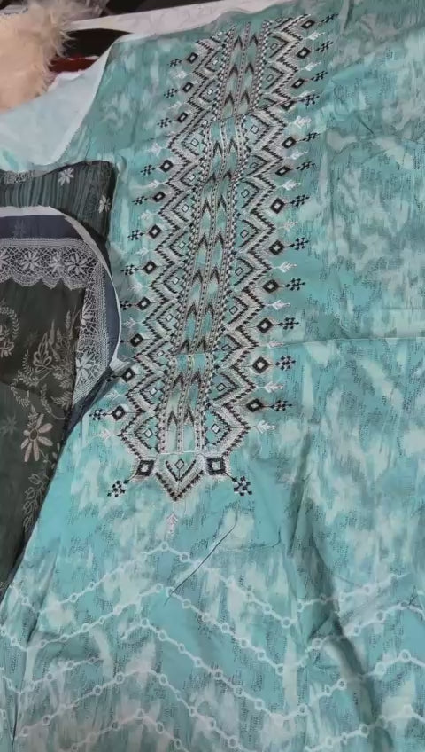 Beech tree embroided shirt and duppata