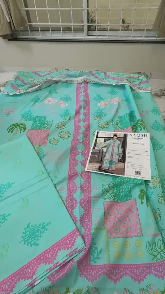 Naqash printed lawn 3pc