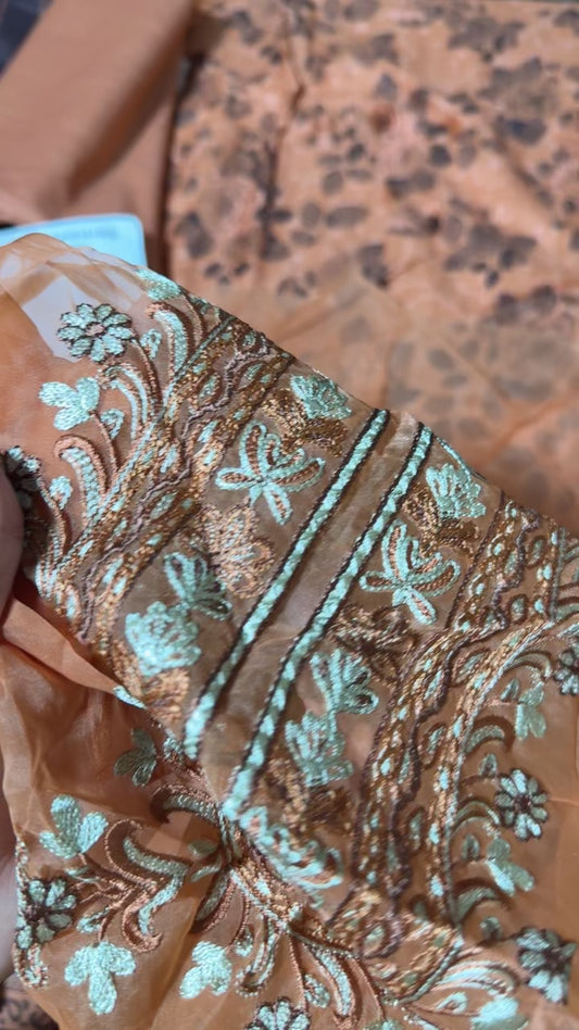 Sapphire embroided khaddar 3 pc