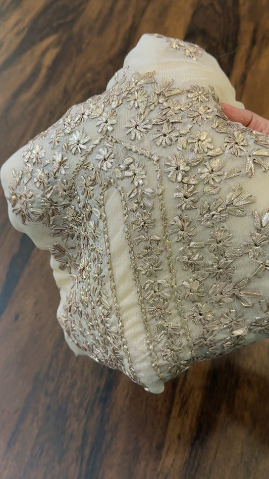 Rode Gold Luxury chiffon gotta work shirt duppata