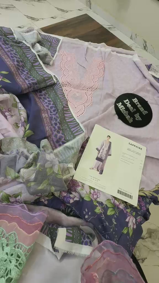 Embroidery lawn 3pc code 3