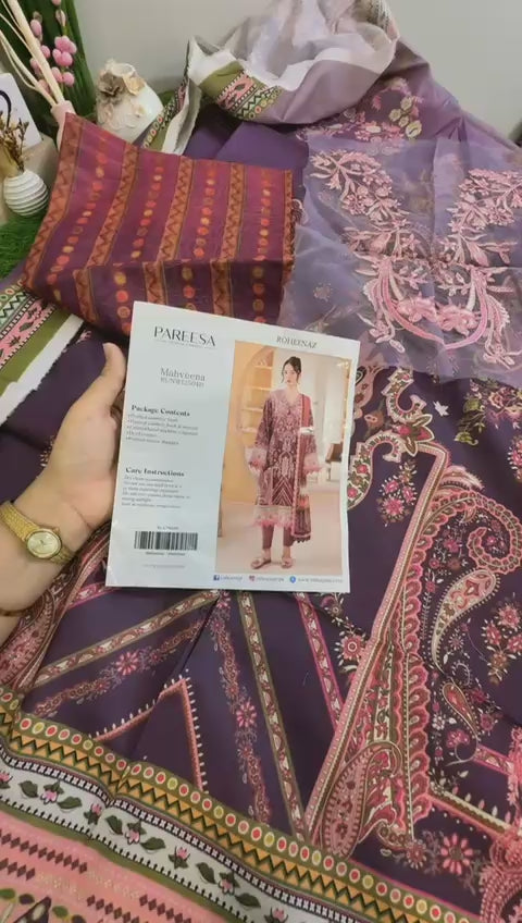 Mushq printed 3 pc with patche