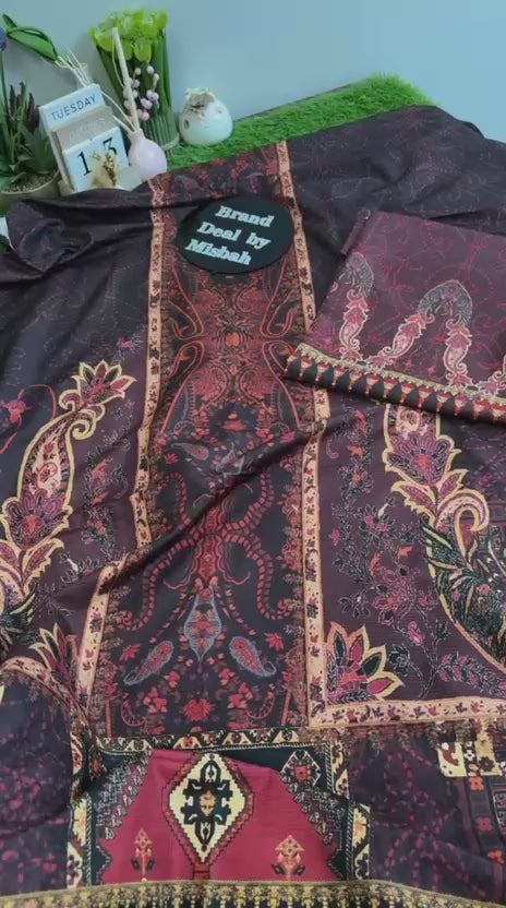 Saira Rizwan printed raw silk 2 pc