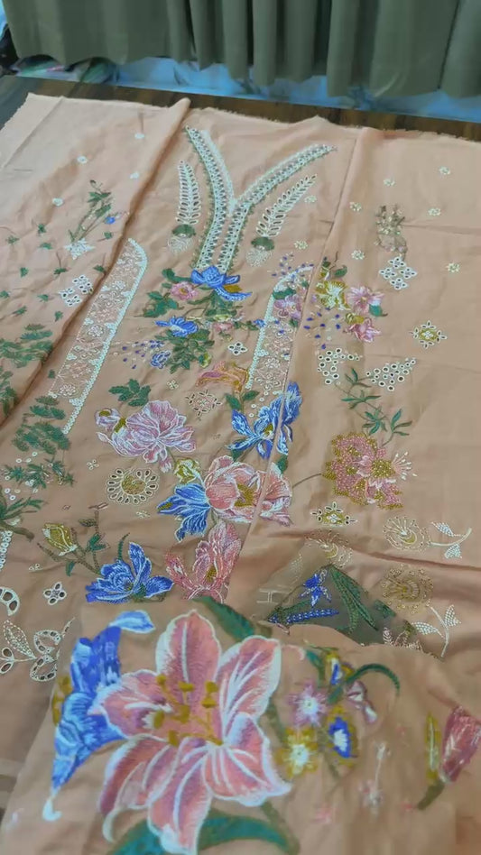 Mushq luxury embroidered lawn 2pc on clearance