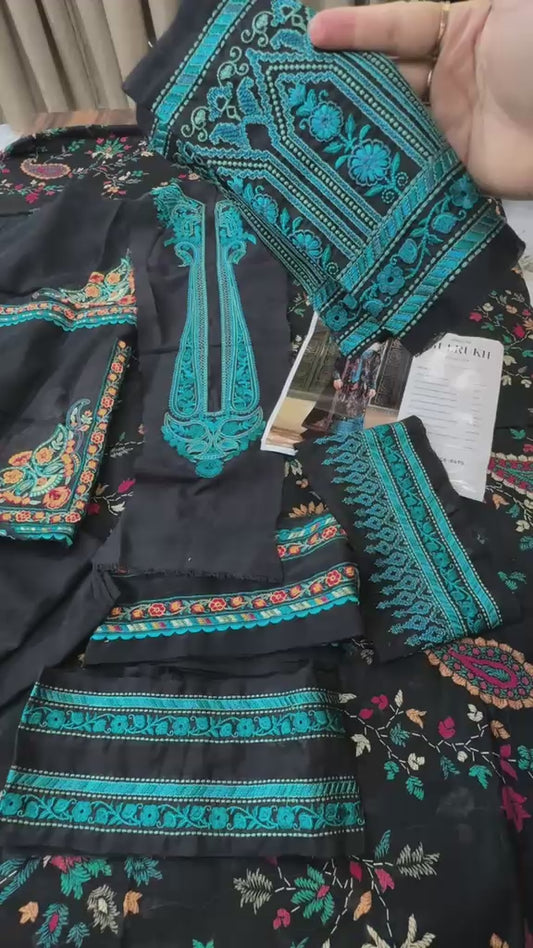Bin ilyas luxury embroidered lawn 3pc