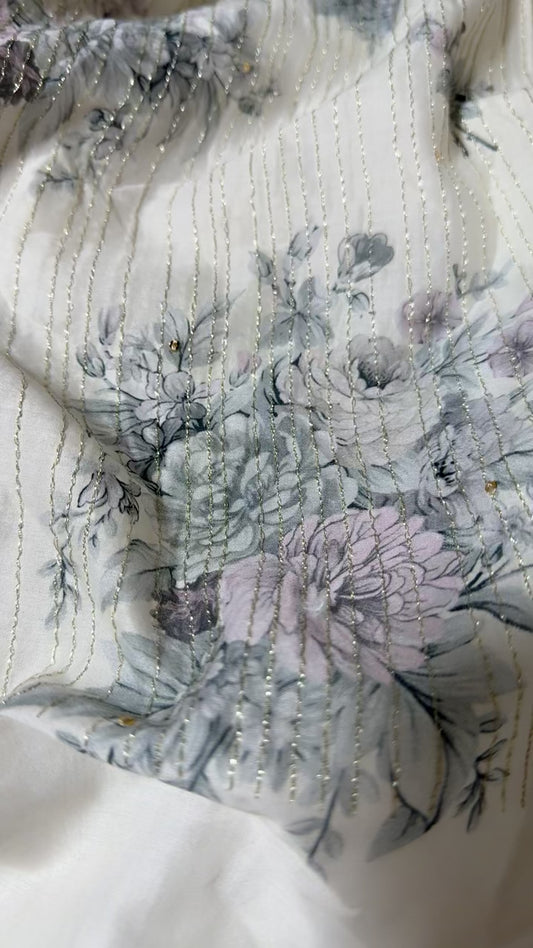 Zara shahjahan lawn 2pc 4 yard fabric