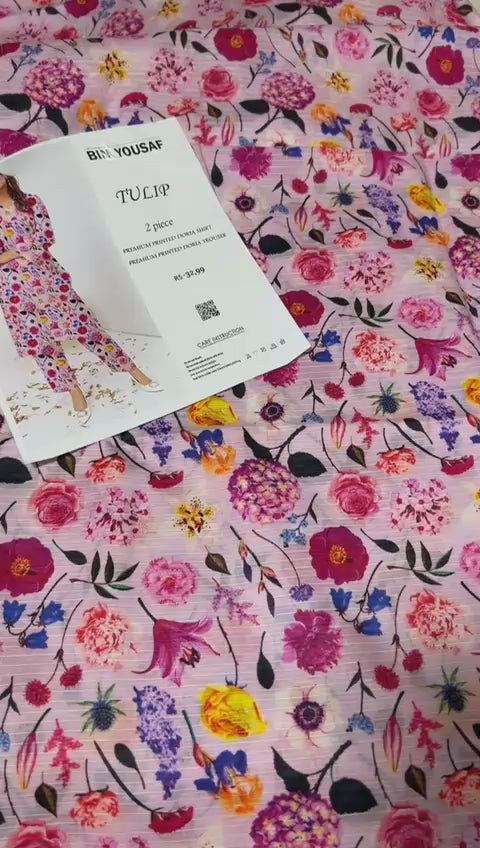 Bin yousaf doriya lawn same print shirt and trouser