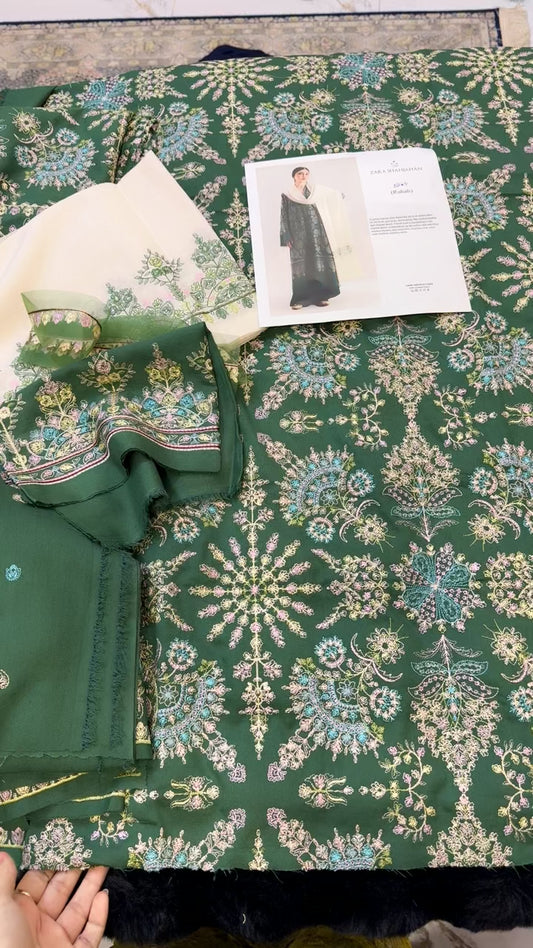 Zara shahjahan luxury embroided 3pc making