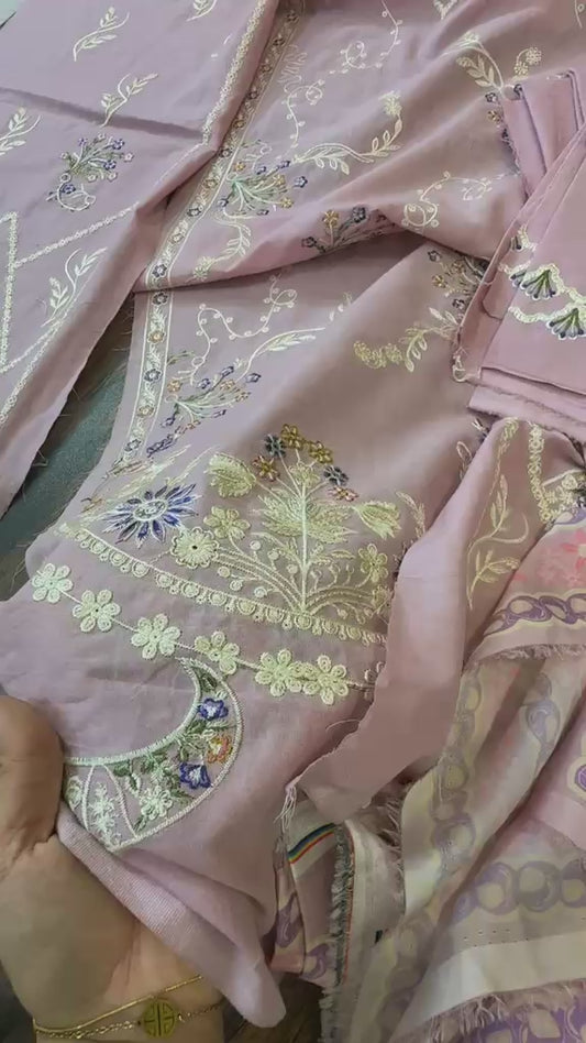 Nureh by Riaz arts luxury embroided lawn 3pc