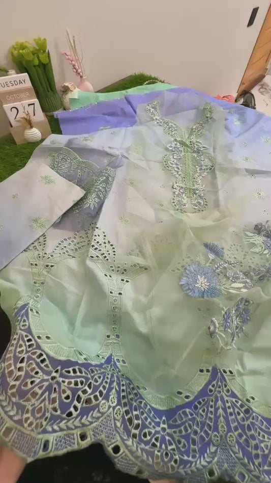 Mushq luxury embroidered lawn 2pc