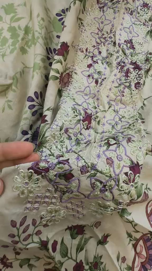 Sapphire embroided lawn 3pc