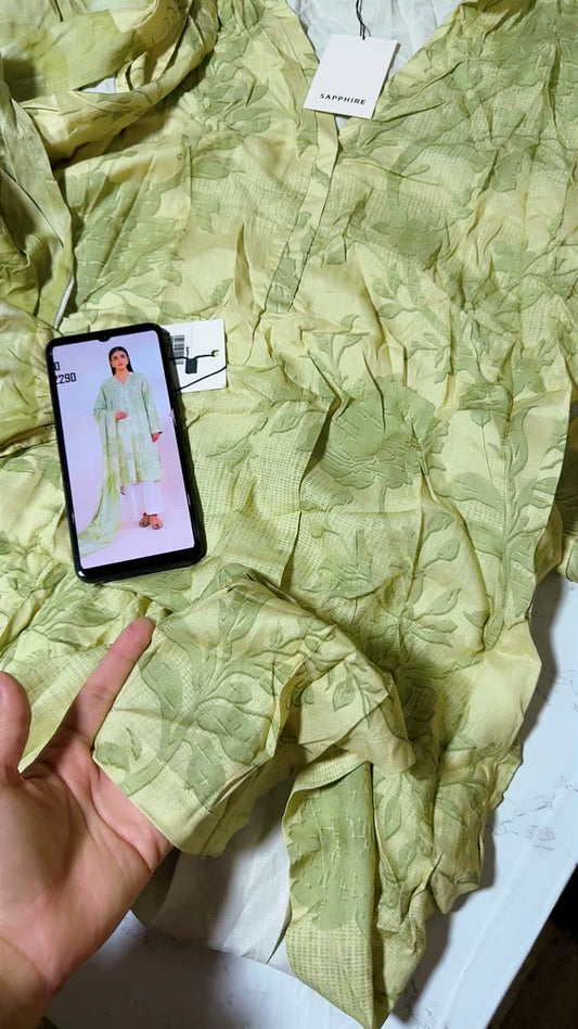 Sapphire printed winter 2 pc shirt and duppata