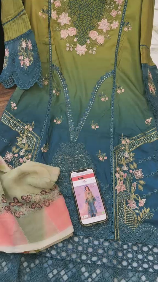 Gulmina luxury embroidered 3pc stitched