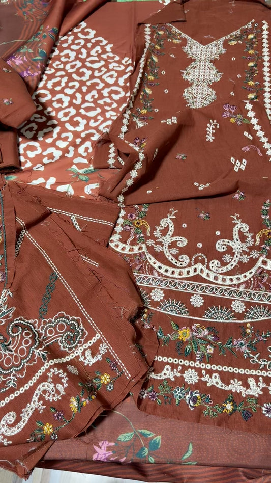 Riaz arts luxury embroided winter 3pc