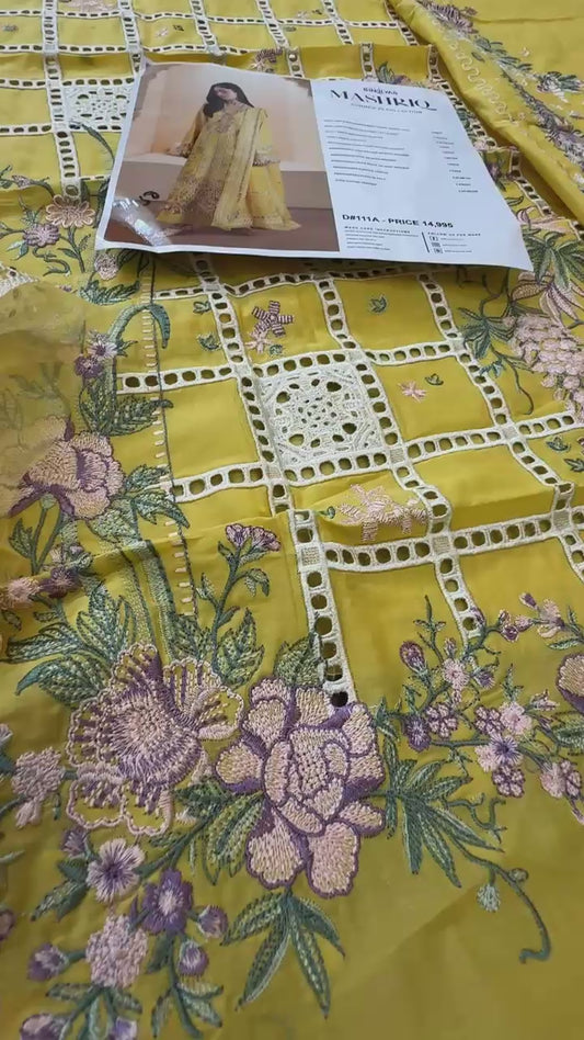 Bin Ilyas luxury embroided lawn 3pc