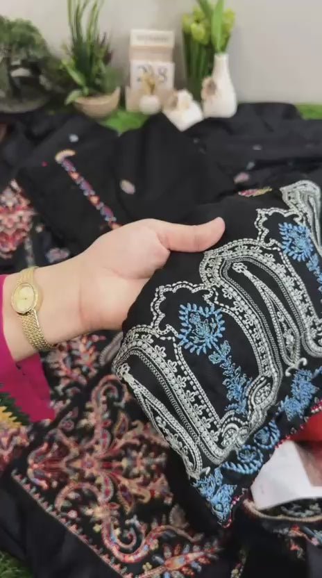 Sadaf Fawad Khan luxury embroidered 3pc winter