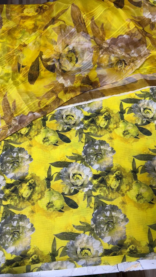 Printed lawn 3pc with chiffon duppata