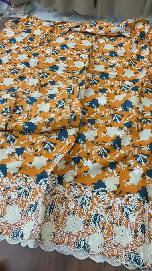Lawn embroidered 2 pc