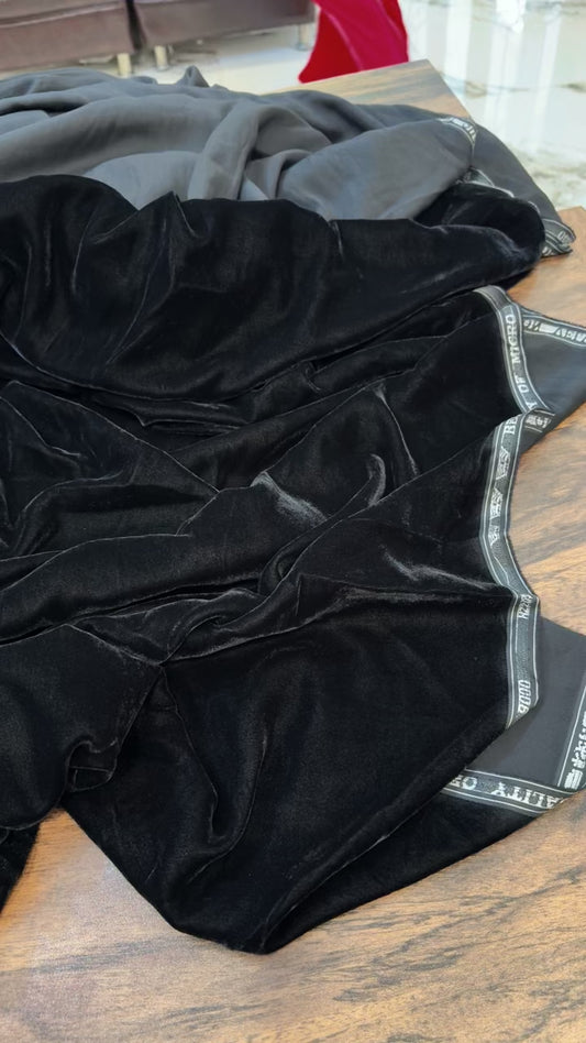 Velvet 2pc 9000 micro complete 5 yard fabric black