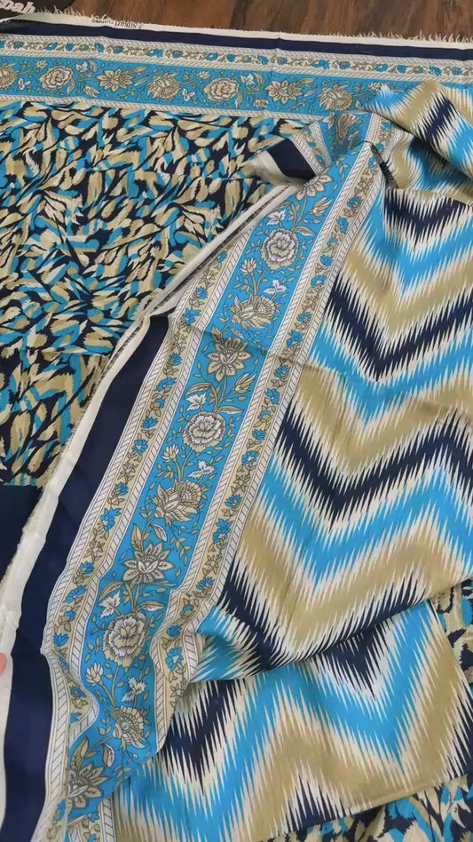Printed premium doria lawn 3pc with lawn voil duppata
