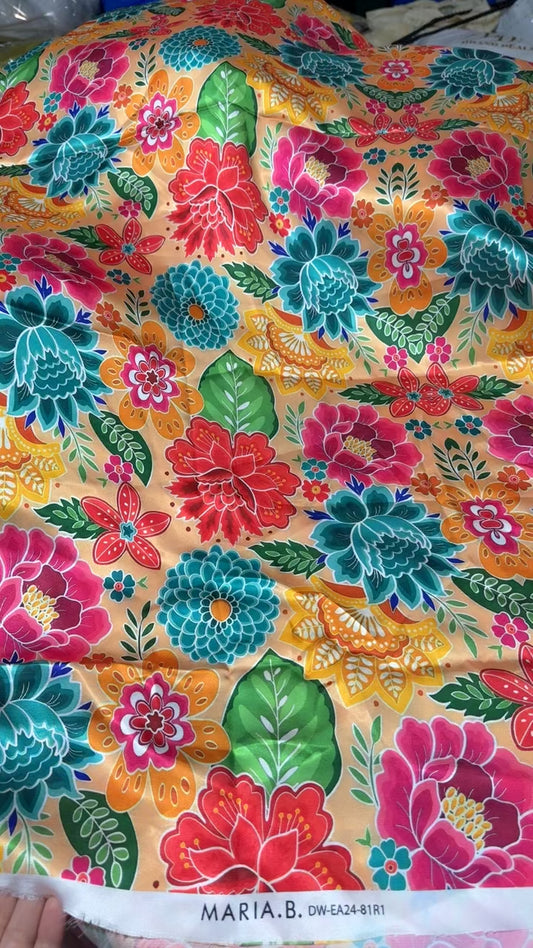 Maria b shamose / satin silk 2pc
