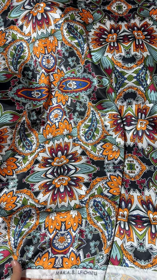 Maria b shamose / satin silk 2pc