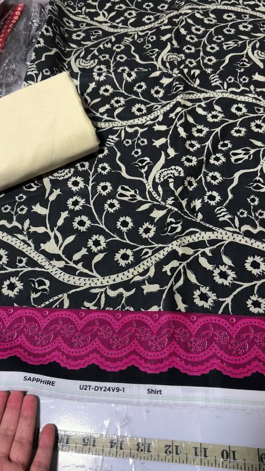 Sapphire printed khadar 2pc