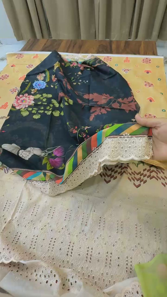 Rang Rati embroidered lawn 3Pc( Clearance Sale)