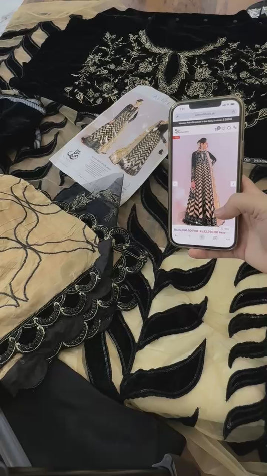 Alizeh  winter embroidered velvet luxury formal dresses