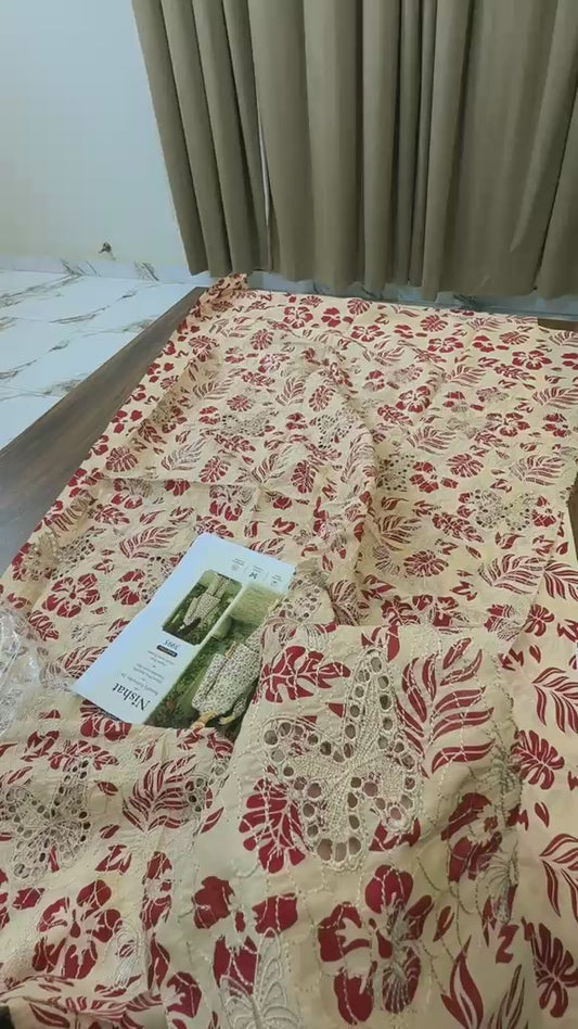 Lawn embroidered 2 pc