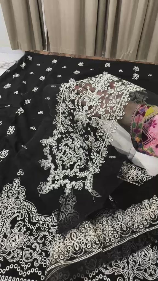 Nureh by Riaz arts luxury embroided lawn 3pc