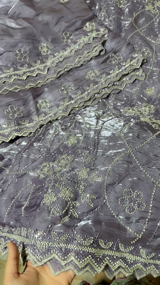 Turkish wedding cut dana sheesha silk shirt and duppata code A