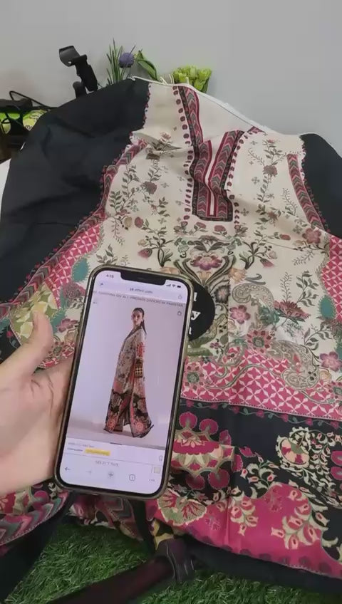 Ethnic viscose silk kaftan