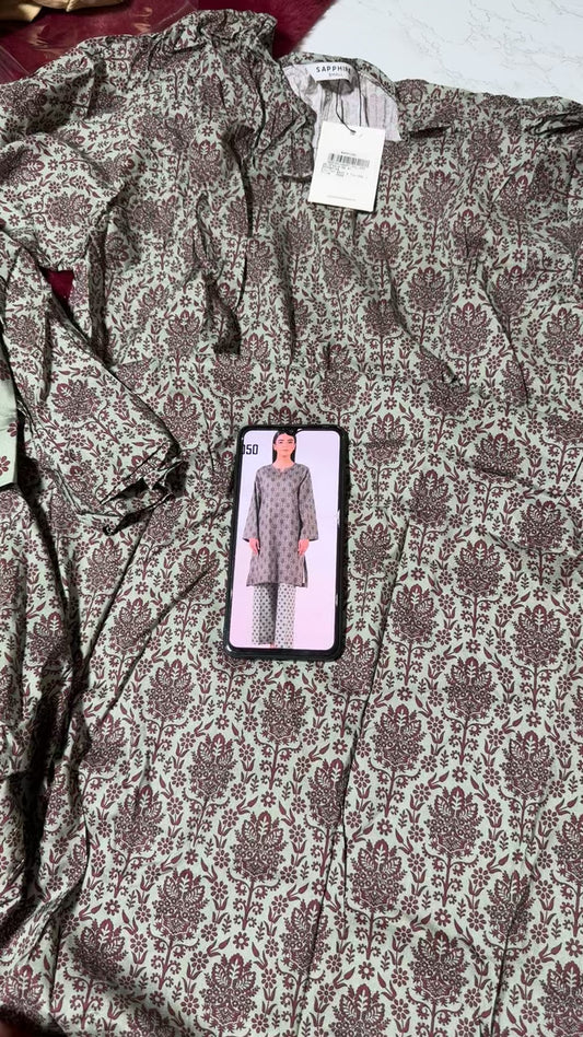 Sapphire printed 2 pc shirt and trouser