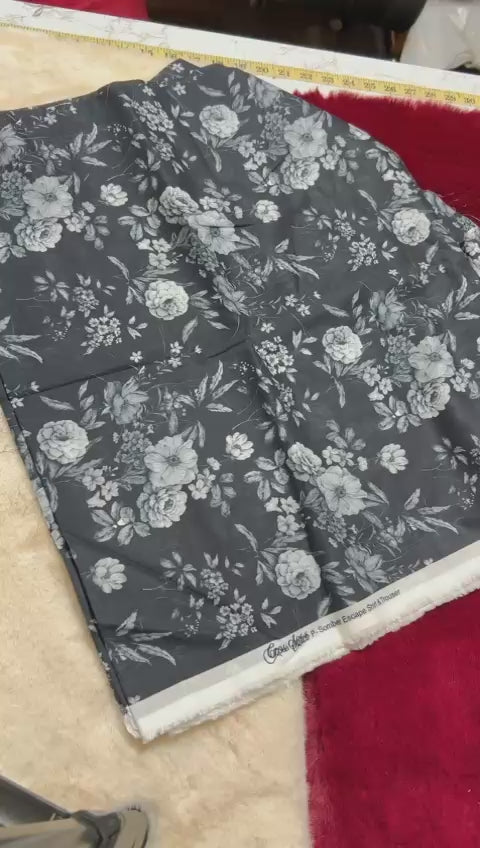Cross stitch all over lawn print shirt and trouser