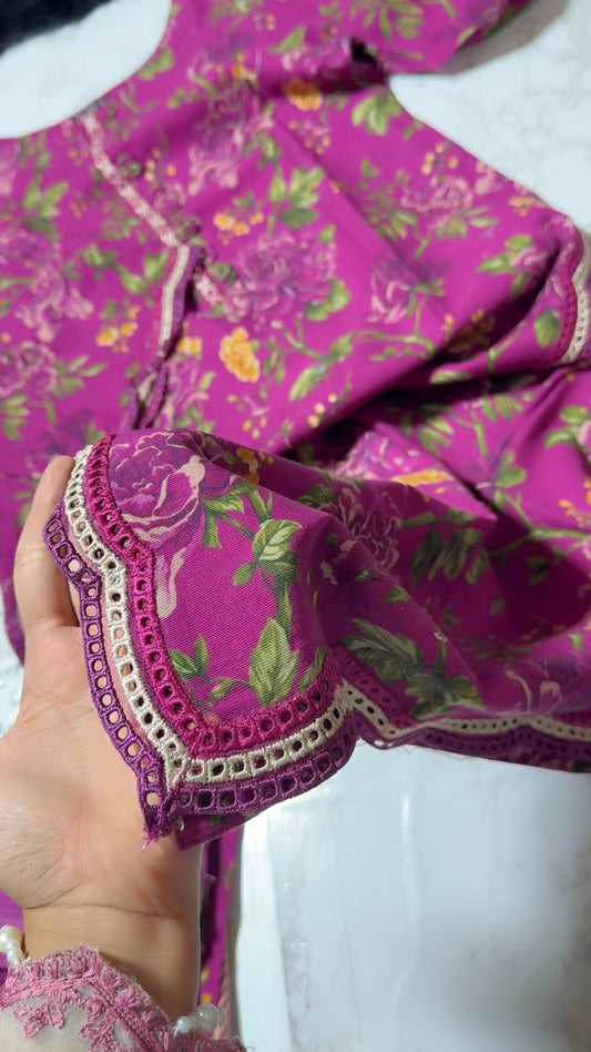 Adan's stitched khadar embroided 3pc (small size)