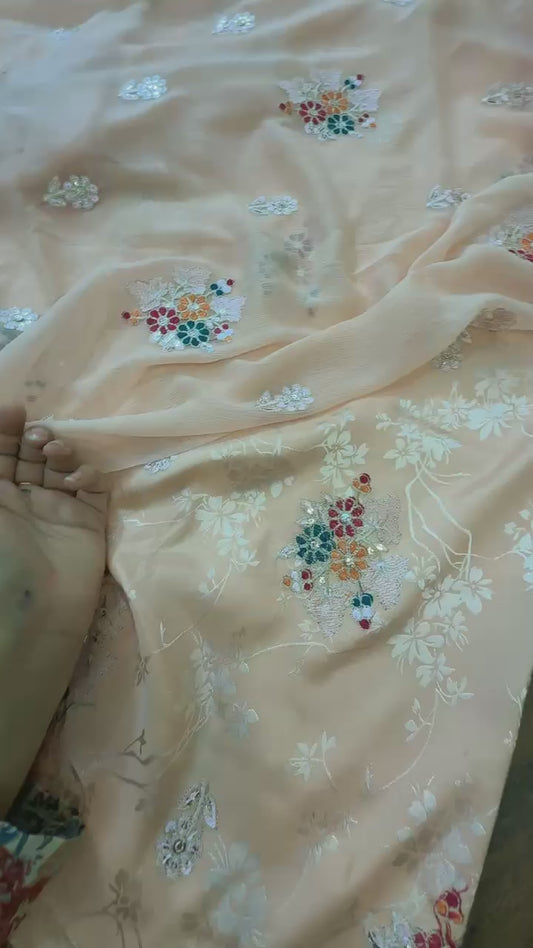 Chaina Patti embroided silk 2 pc