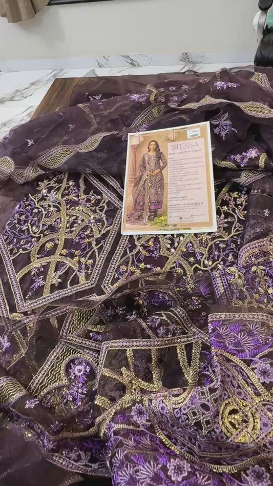 Tessa D-01 purple luxury formal dresses on clearance