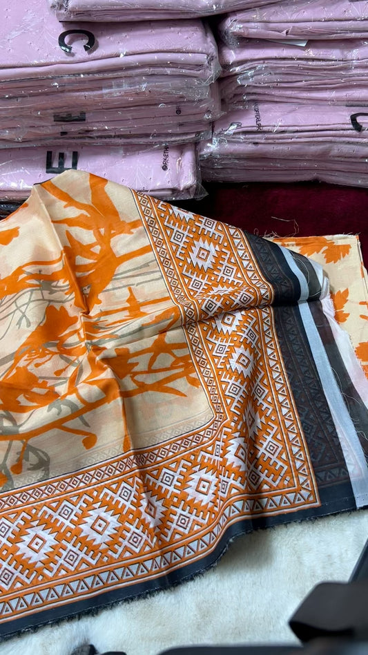 Ethnic printed lawn 3 pc