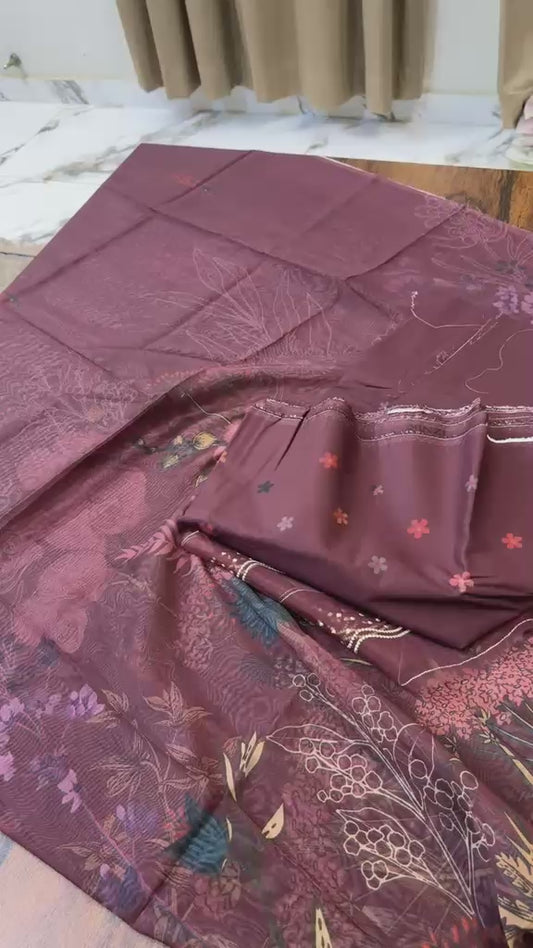 Iznik Lawn Printed 3pc (Patch ka design Change Ho sakta h)