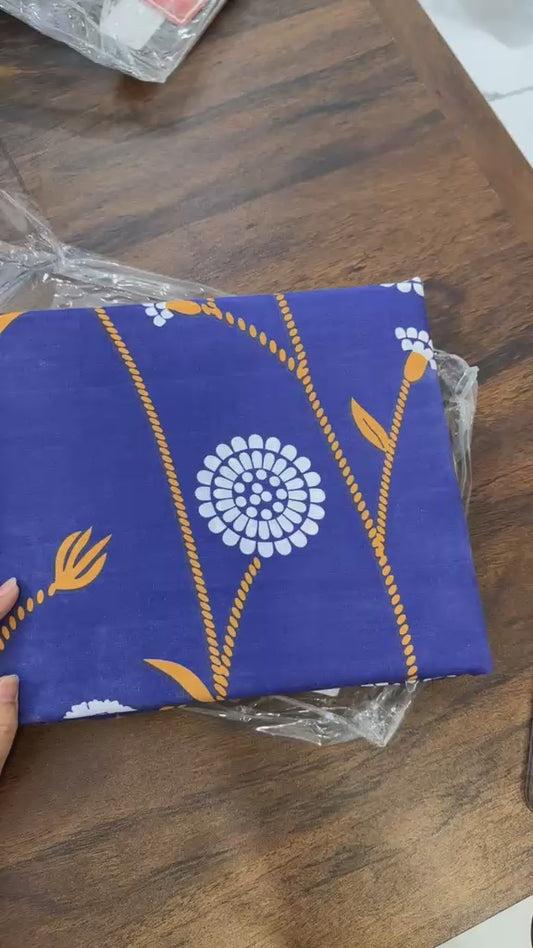 Sapphire king size bed sheet with 2 pillow cover