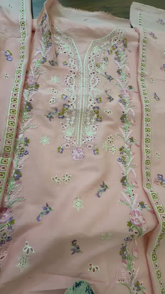 Nureh Riaz arts luxury embroidered lawn 3pc