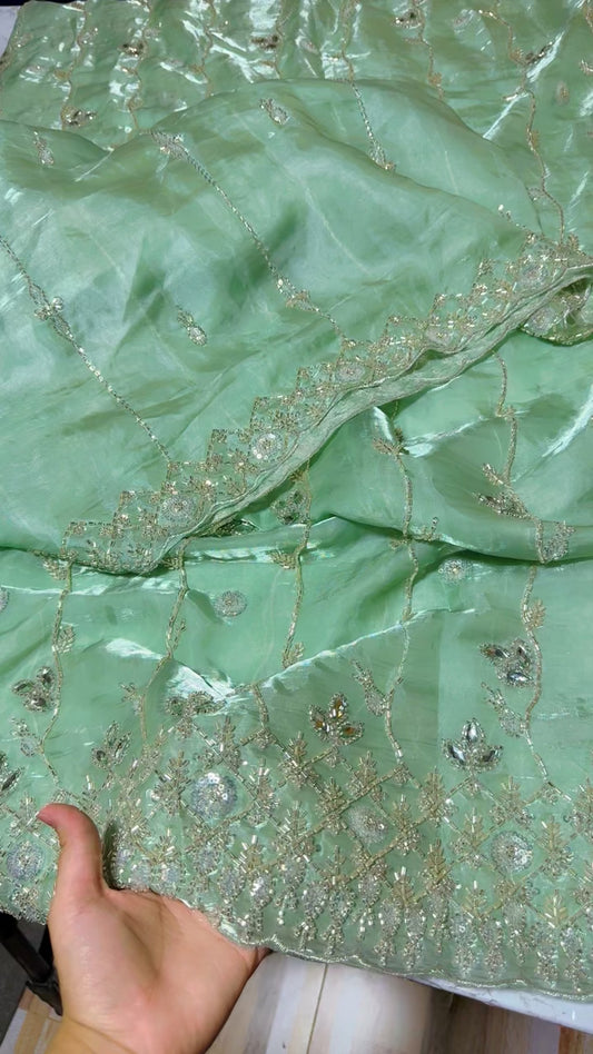 Luxury turkish cut dana silk shirt duppata